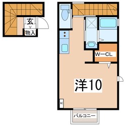 郡山富田駅 徒歩39分 2-2階の物件間取画像